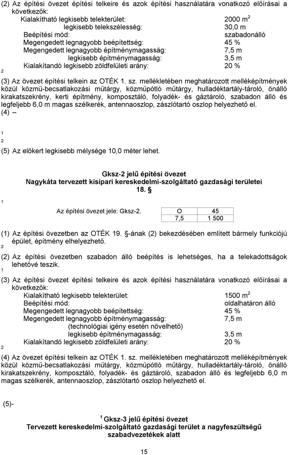 az OTÉK. sz.