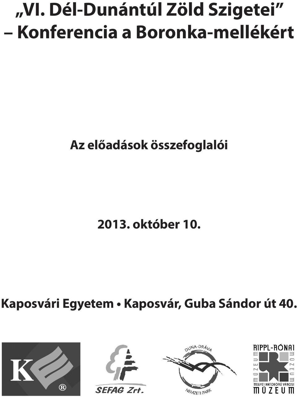 előadások összefoglalói 2013.