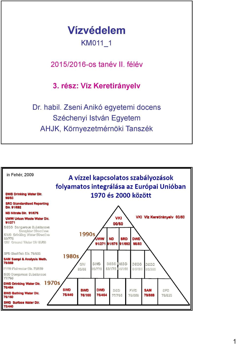 Zseni Anikó egyetemi docens Széchenyi István