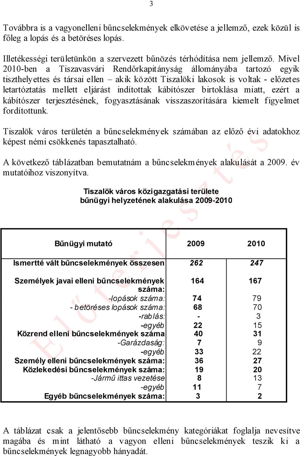 kábítószer birtoklása miatt, ezért a kábítószer terjesztésének, fogyasztásának visszaszorítására kiemelt figyelmet fordítottunk.