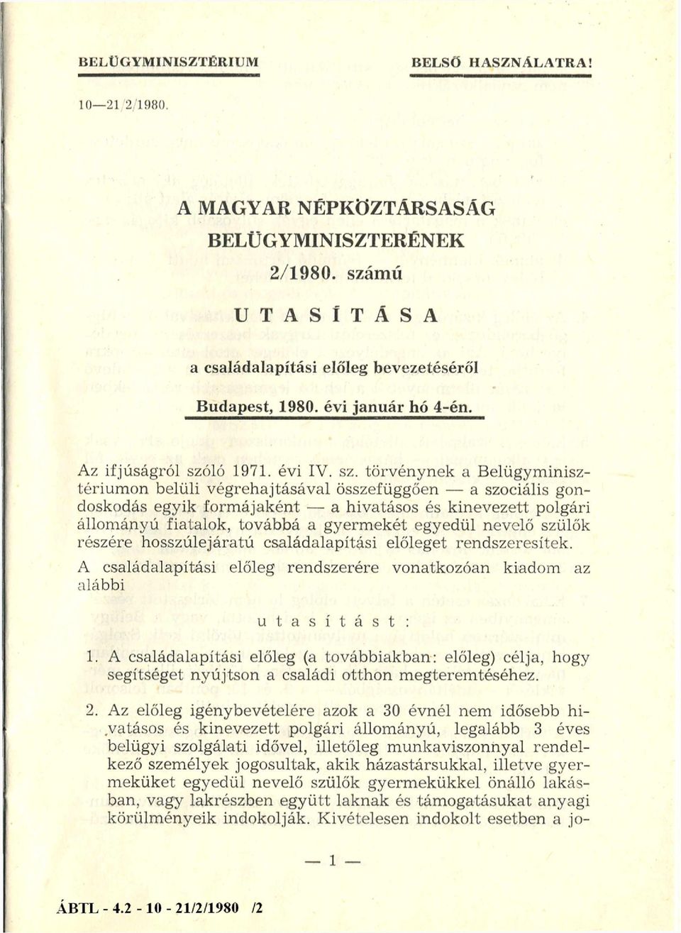 ló 1971. évi IV. sz.