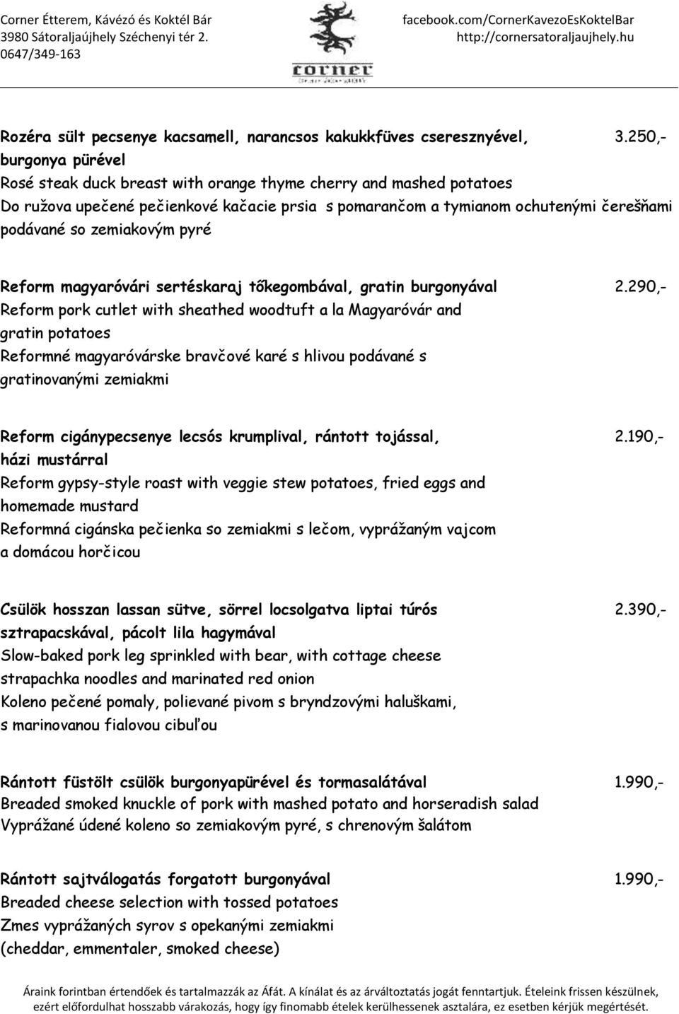 zemiakovým pyré Reform magyaróvári sertéskaraj tőkegombával, gratin burgonyával 2.