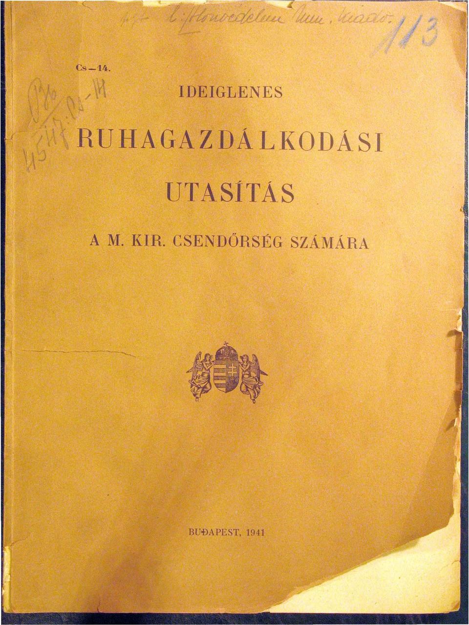 I UTASÍTÁS AM. KIR.