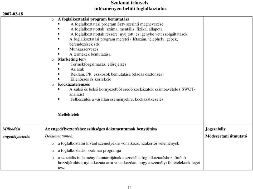 eszközök bemutatása (eladás ösztönzés) Ellenőrzés és korrekció o Kockázatelemzés A külső és belső környezetből eredő kockázatok számbavétele ( SWOTanalízis) Felkészülés a váratlan eseményekre,