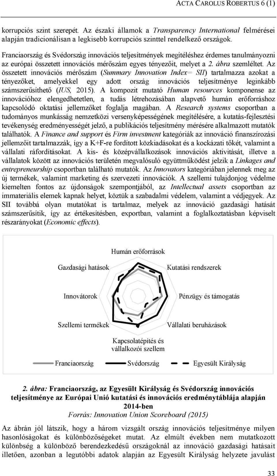 Az összetett innovációs mérőszám (Summary Innovation Index= SII) tartalmazza azokat a tényezőket, amelyekkel egy adott ország innovációs teljesítménye leginkább számszerűsíthető (IUS, 2015).