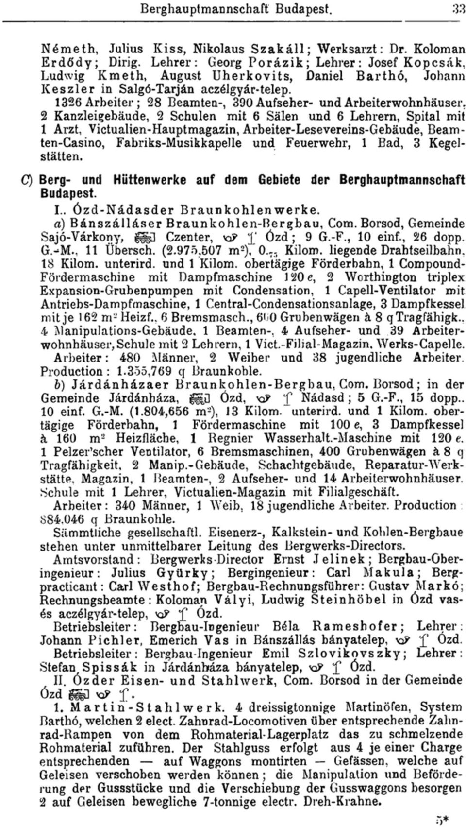 1326 Arbeiter ; 28 Beamten-, 390 Aufseher- und Arbeiterwohnhäuser.