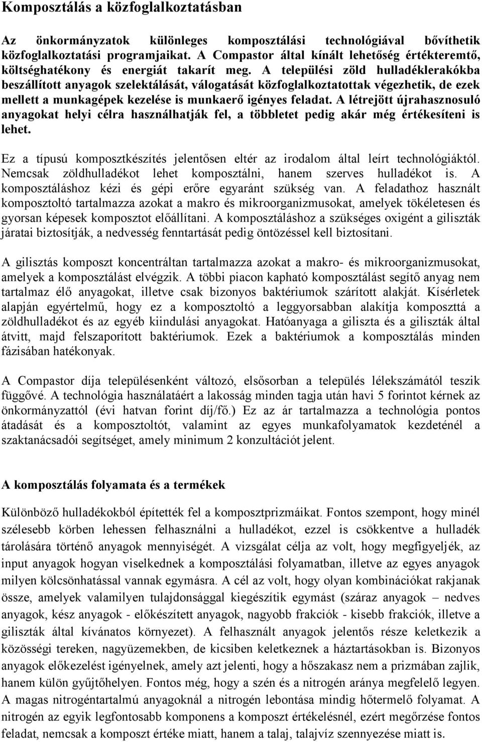 Komposztálás a közfoglalkoztatásban - PDF Free Download