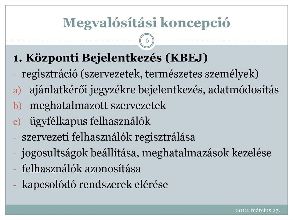 ügyfélkapus felhasználók - szervezeti felhasználók regisztrálása - jogosultságok