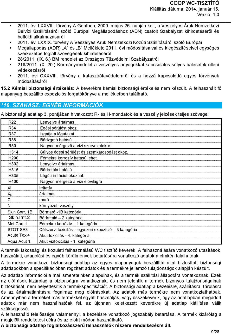 BIZTONSÁGI ADATLAP 1907/2006/EK rendelet 31. cikk - PDF Free Download