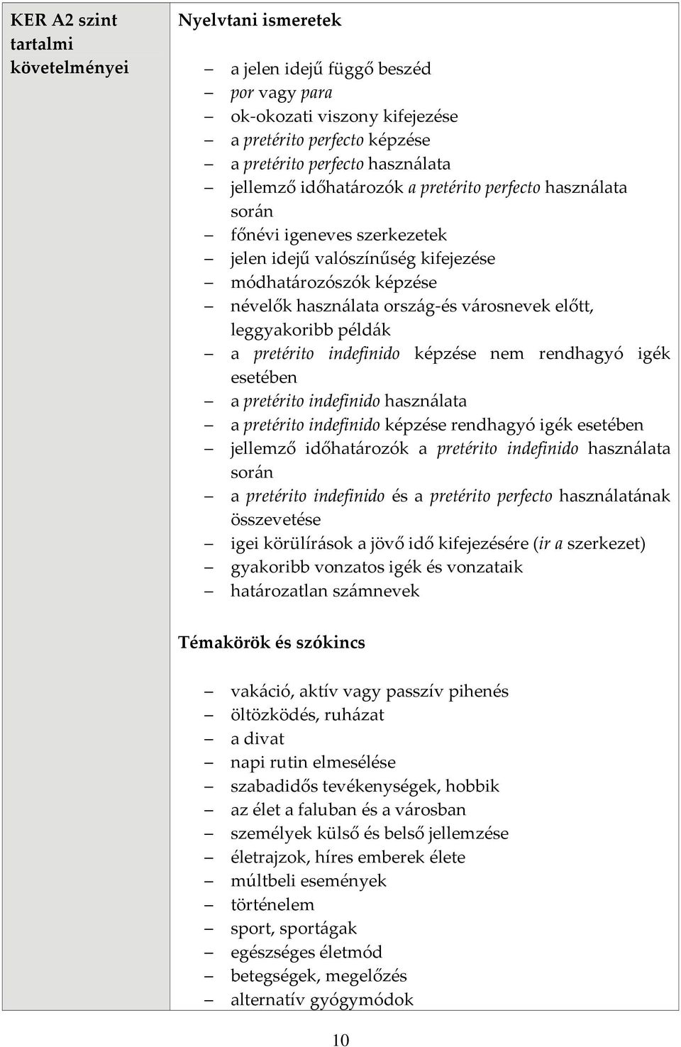 pretérito indefinido képzése nem rendhagyó igék esetében a pretérito indefinido használata a pretérito indefinido képzése rendhagyó igék esetében jellemző időhatározók a pretérito indefinido