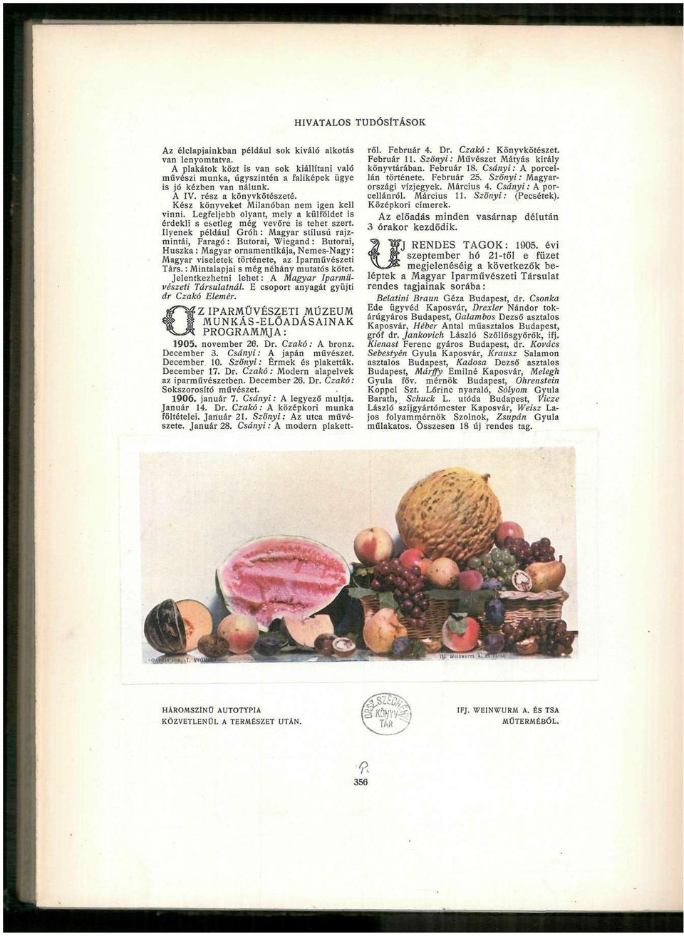 Ilyenek például Gróh : Magyar stílusú rajzmintái, Faragó : Bútorai, Wiegand : Bútorai, Huszka : Magyar ornamentikája, Nemes-Nagy: Magyar viseletek története, az Iparművészeti Társ.