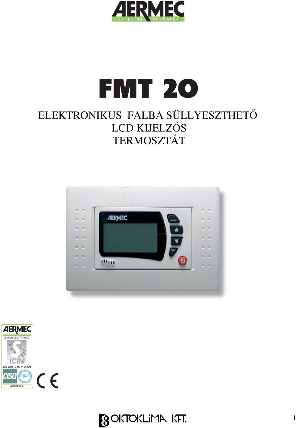 ELEKTRONIKUS FALBA SÜLLYESZTHET LCD KIJELZS TERMOSZTÁT - PDF Ingyenes  letöltés