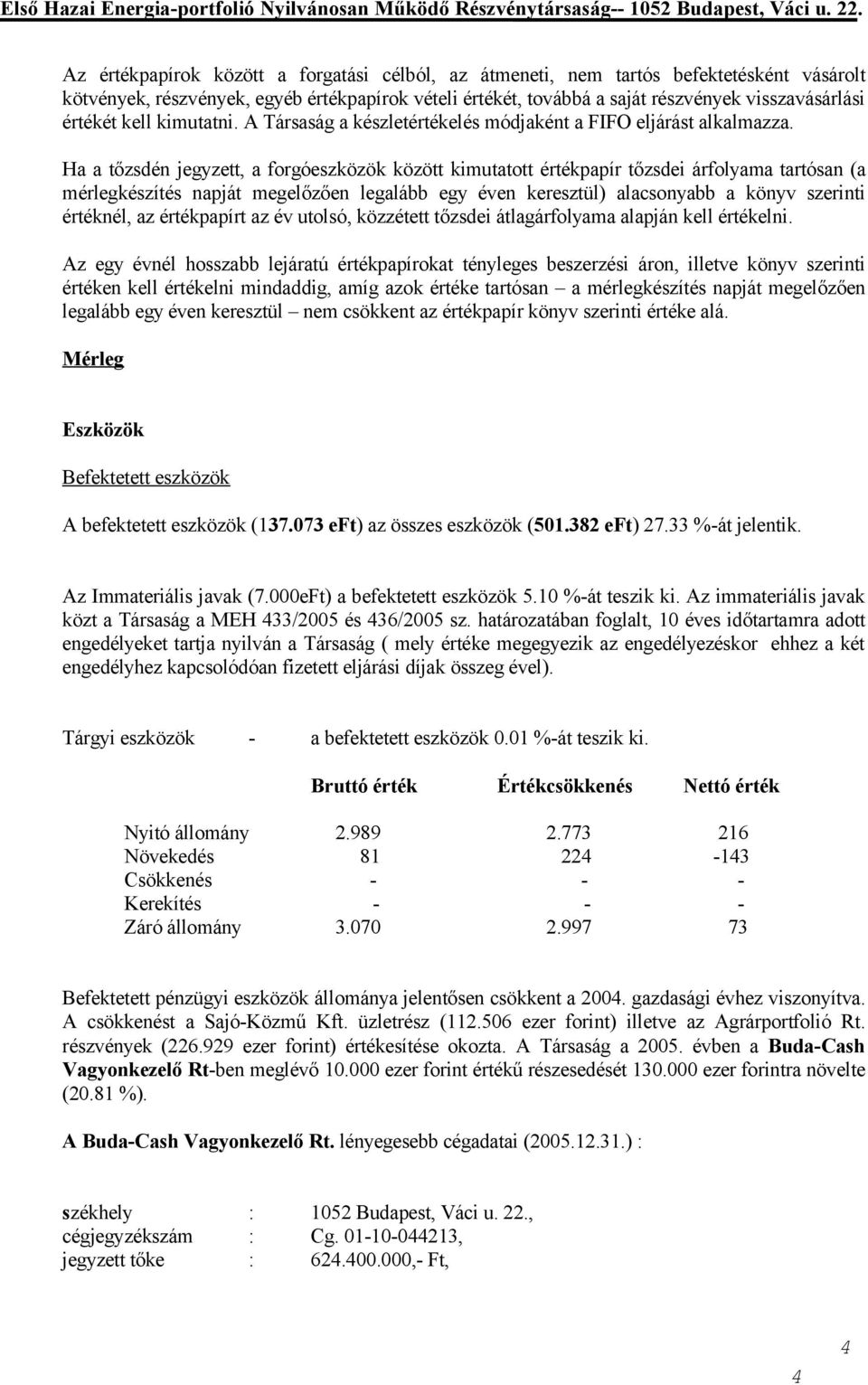 Ha a tőzsdén jegyzett, a forgóeszközök között kimutatott értékpapír tőzsdei árfolyama tartósan (a mérlegkészítés napját megelőzően legalább egy éven keresztül) alacsonyabb a könyv szerinti értéknél,