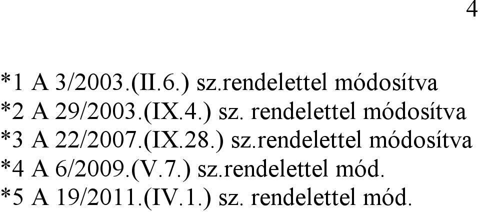 rendelettel módosítva *3 A 22/2007.(IX.28.) sz.