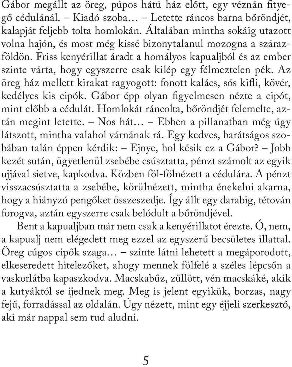 Friss kenyérillat áradt a homályos kapualjból és az ember szinte várta, hogy egyszerre csak kilép egy félmeztelen pék.