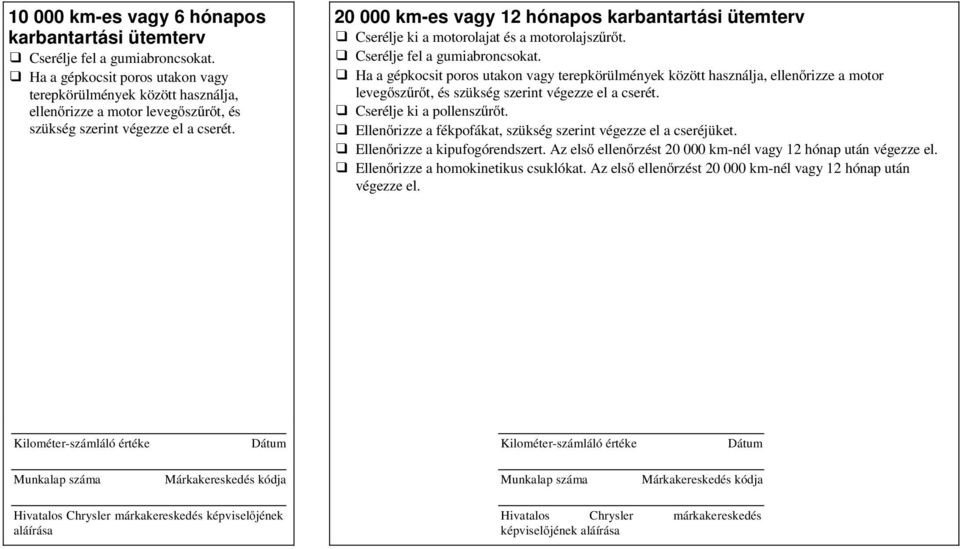 Ha a gépkocsit poros utakon vagy terepkörülmények között használja, ellenőrizze a motor levegőszűrőt, és szükség szerint