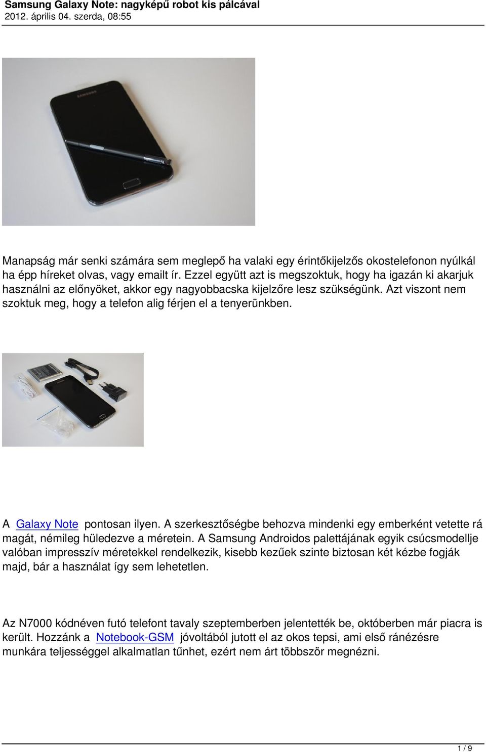 Samsung Galaxy Note: nagyképű robot kis pálcával április 04. szerda, 08:55  - PDF Ingyenes letöltés