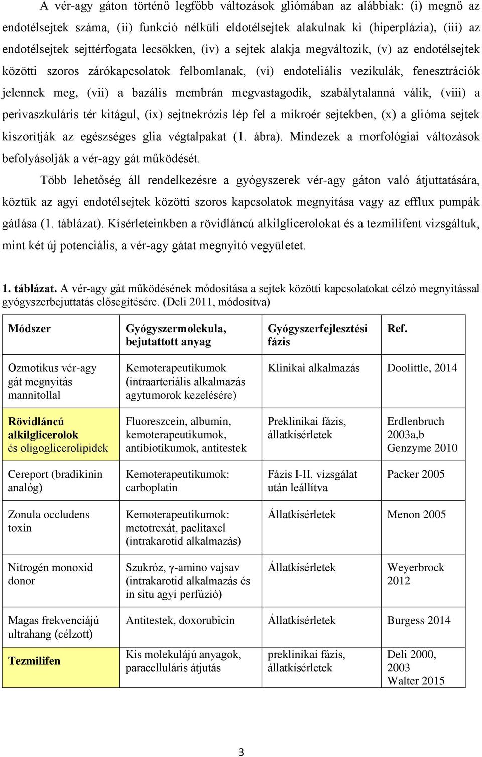 megvastagodik, szabálytalanná válik, (viii) a perivaszkuláris tér kitágul, (ix) sejtnekrózis lép fel a mikroér sejtekben, (x) a glióma sejtek kiszorítják az egészséges glia végtalpakat (1. ábra).