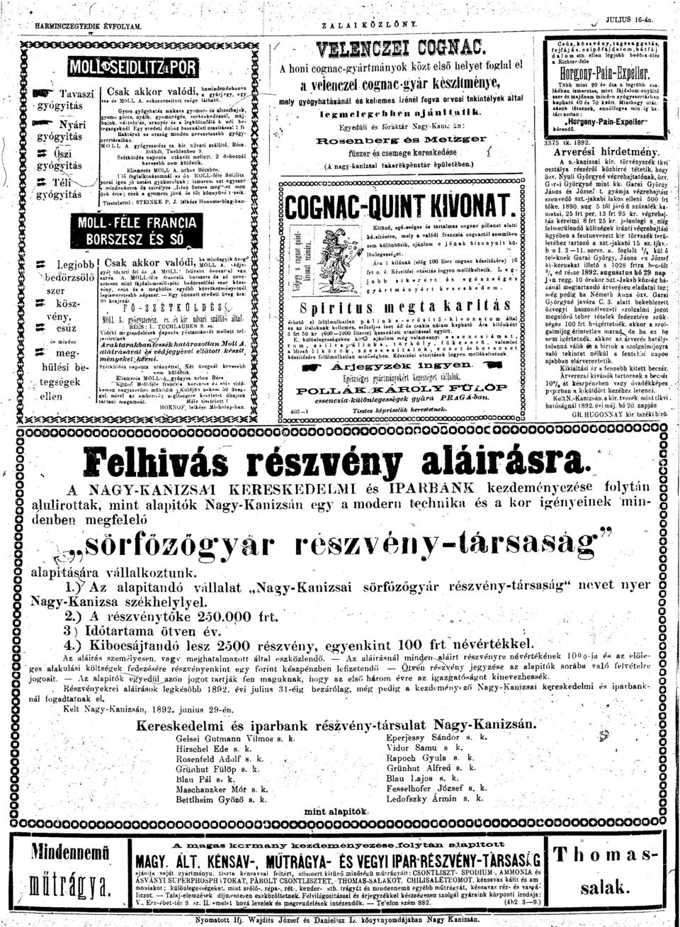 - - ai rszág minden nevezetesebb gyógy- ^<ertáraiban. %,r >LL A. gyigyizeríie cs. kir nivari isálíitó, Bécs- ffl Slabdt. Tuehlaubeii 9. W Szétküldés napnta utánvét mellet:.