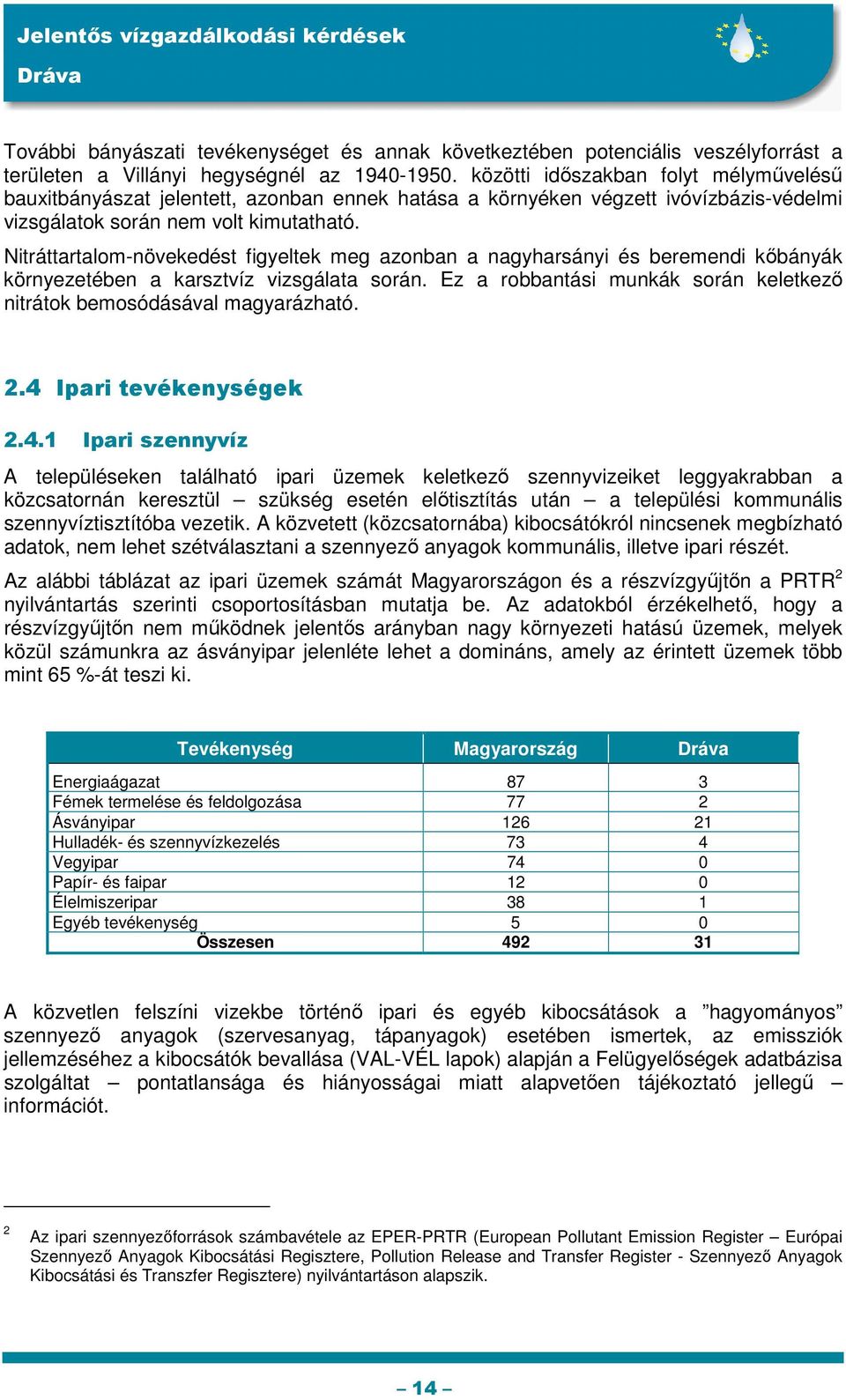 Nitráttartalom-növekedést figyeltek meg azonban a nagyharsányi és beremendi kőbányák környezetében a karsztvíz vizsgálata során.