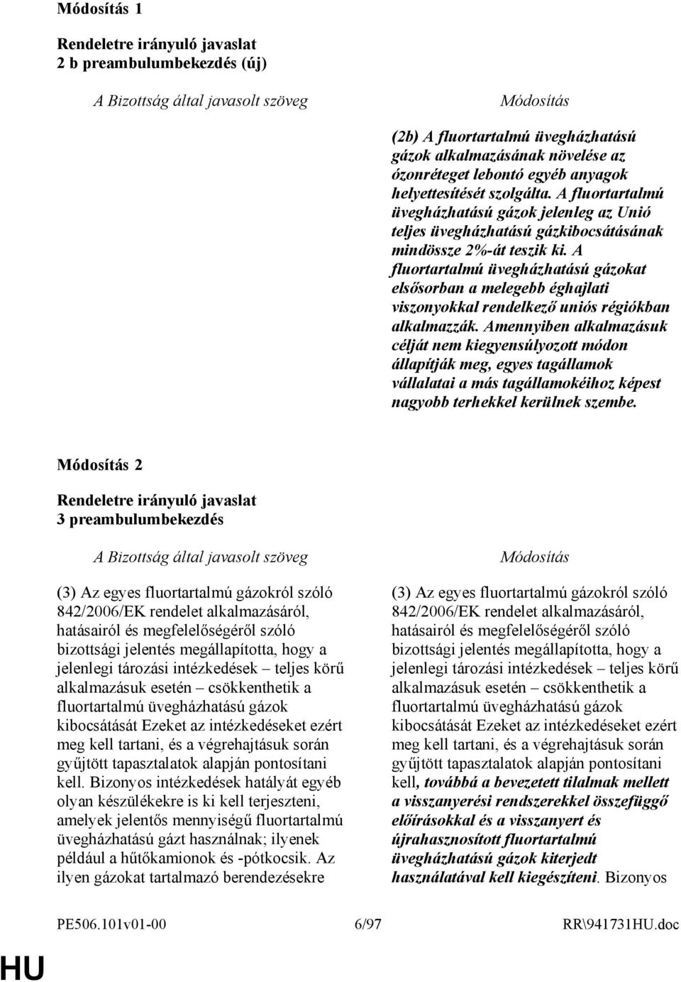 A fluortartalmú üvegházhatású gázokat elsısorban a melegebb éghajlati viszonyokkal rendelkezı uniós régiókban alkalmazzák.