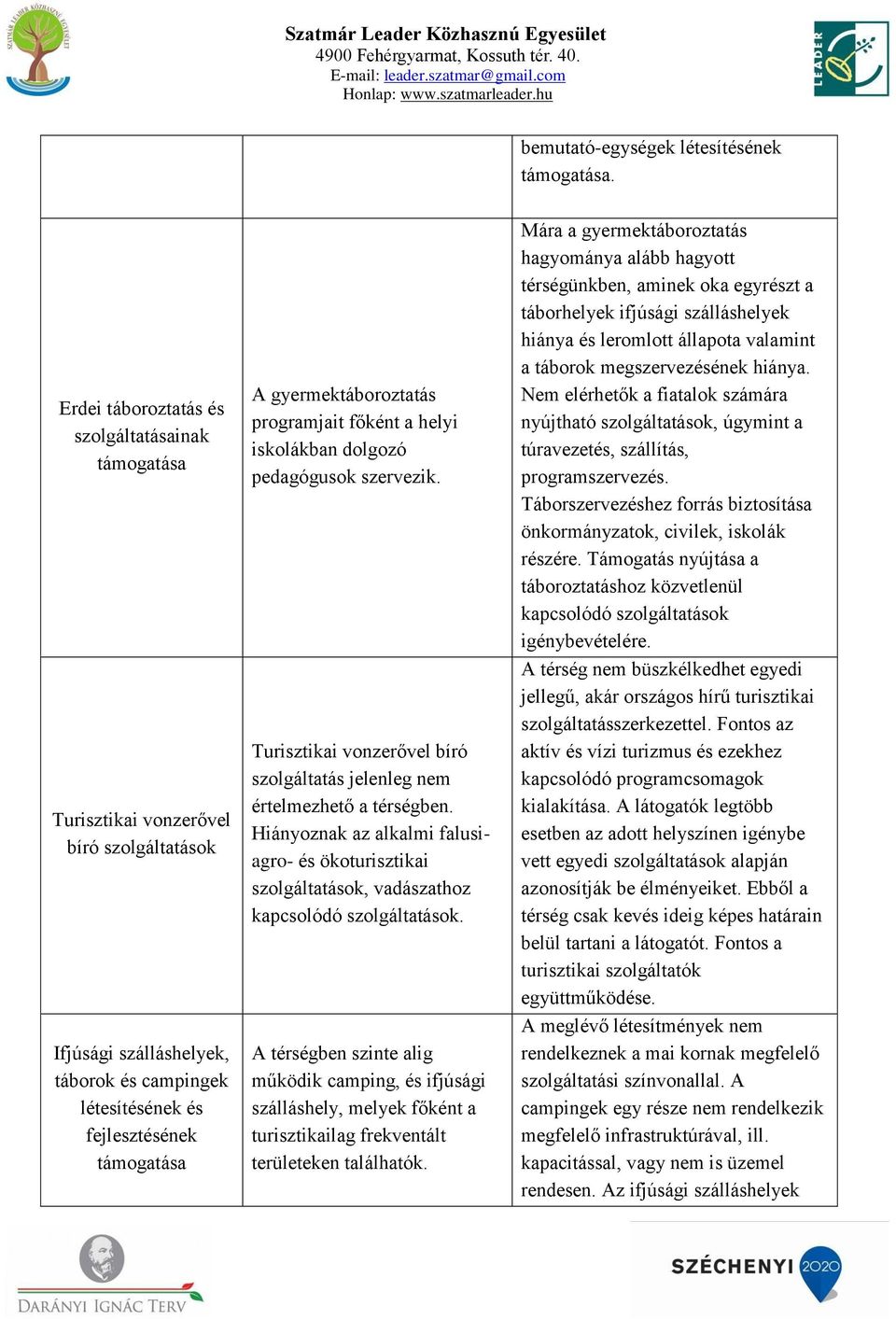 gyermektáboroztatás programjait főként a helyi iskolákban dolgozó pedagógusok szervezik. Turisztikai vonzerővel bíró szolgáltatás jelenleg nem értelmezhető a térségben.