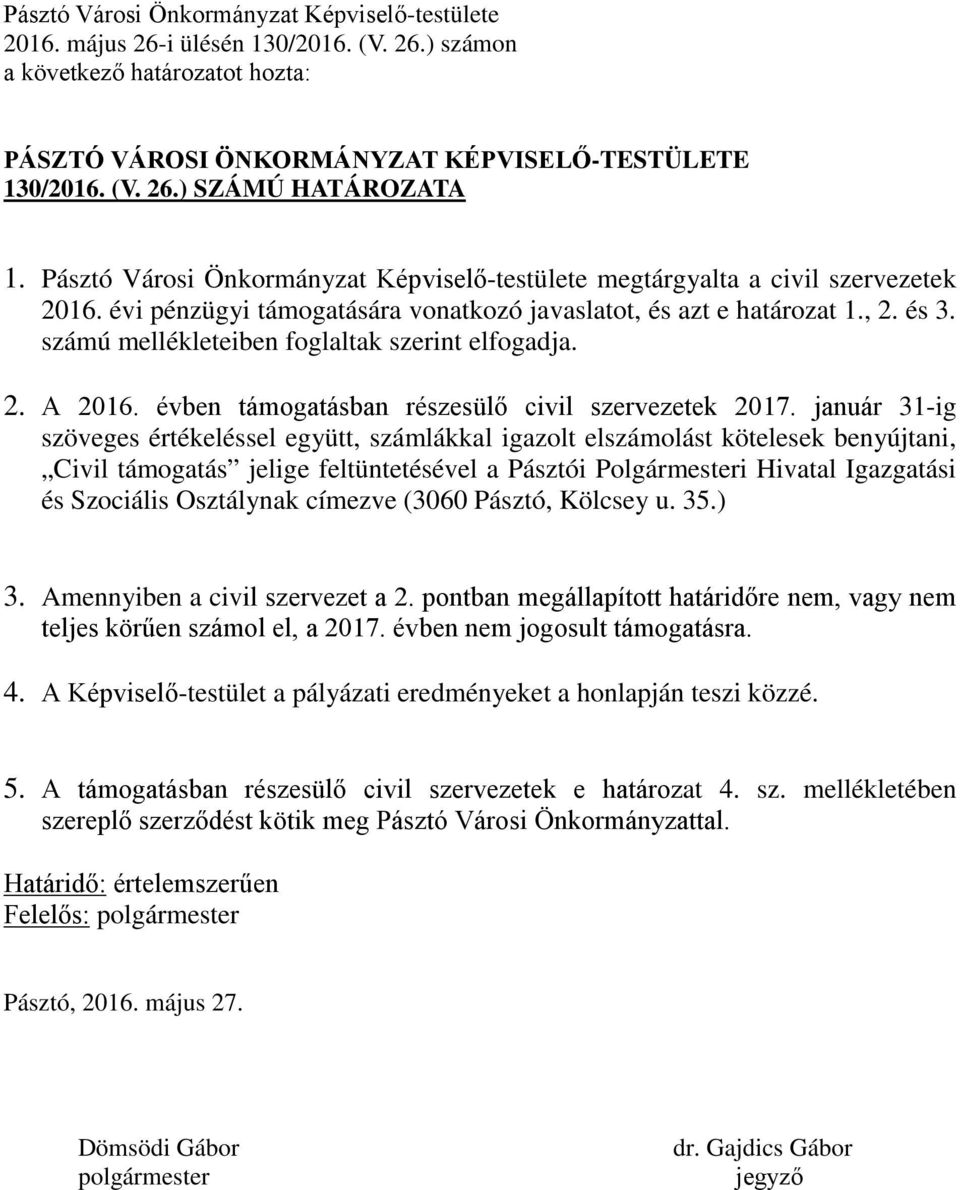 évben ban részesülő civil szervezetek 2017.