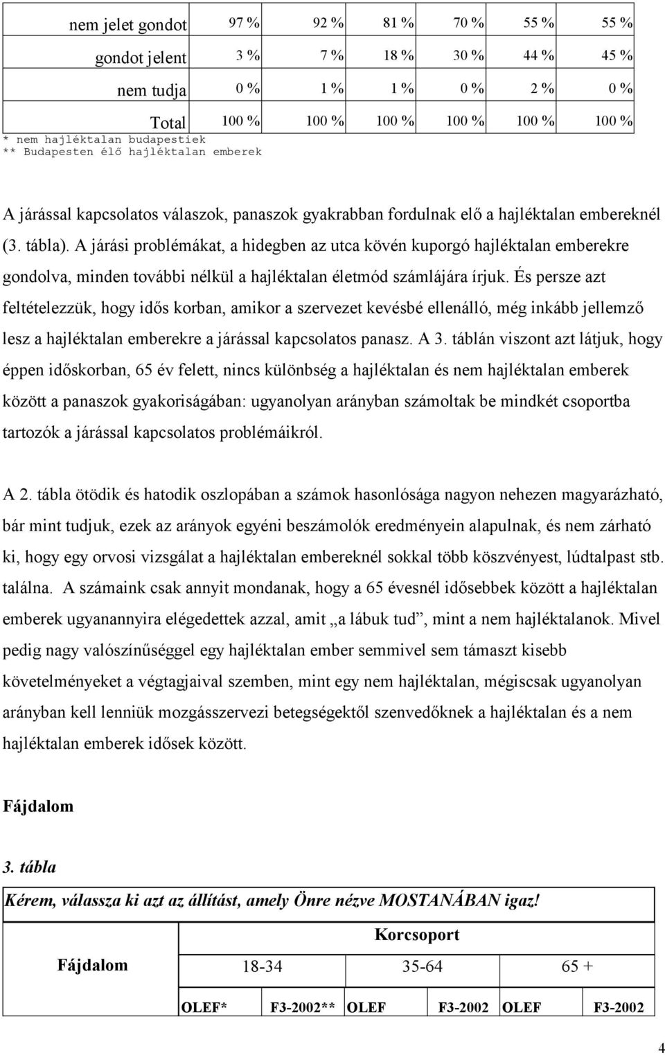 A járási problémákat, a hidegben az utca kövén kuporgó hajléktalan emberekre gondolva, minden további nélkül a hajléktalan életmód számlájára írjuk.