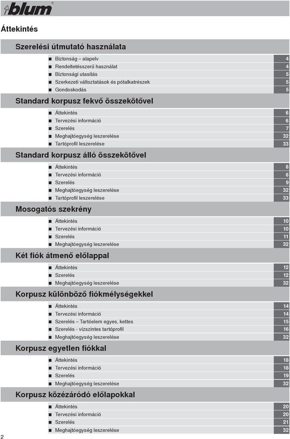 Tartóprofil leszerelése Mosogatós szekrény Áttekintés Tervezési információ Szerelés Meghajtóegység leszerelése Két fiók átmenő előlappal Áttekintés Szerelés Meghajtóegység leszerelése Korpusz