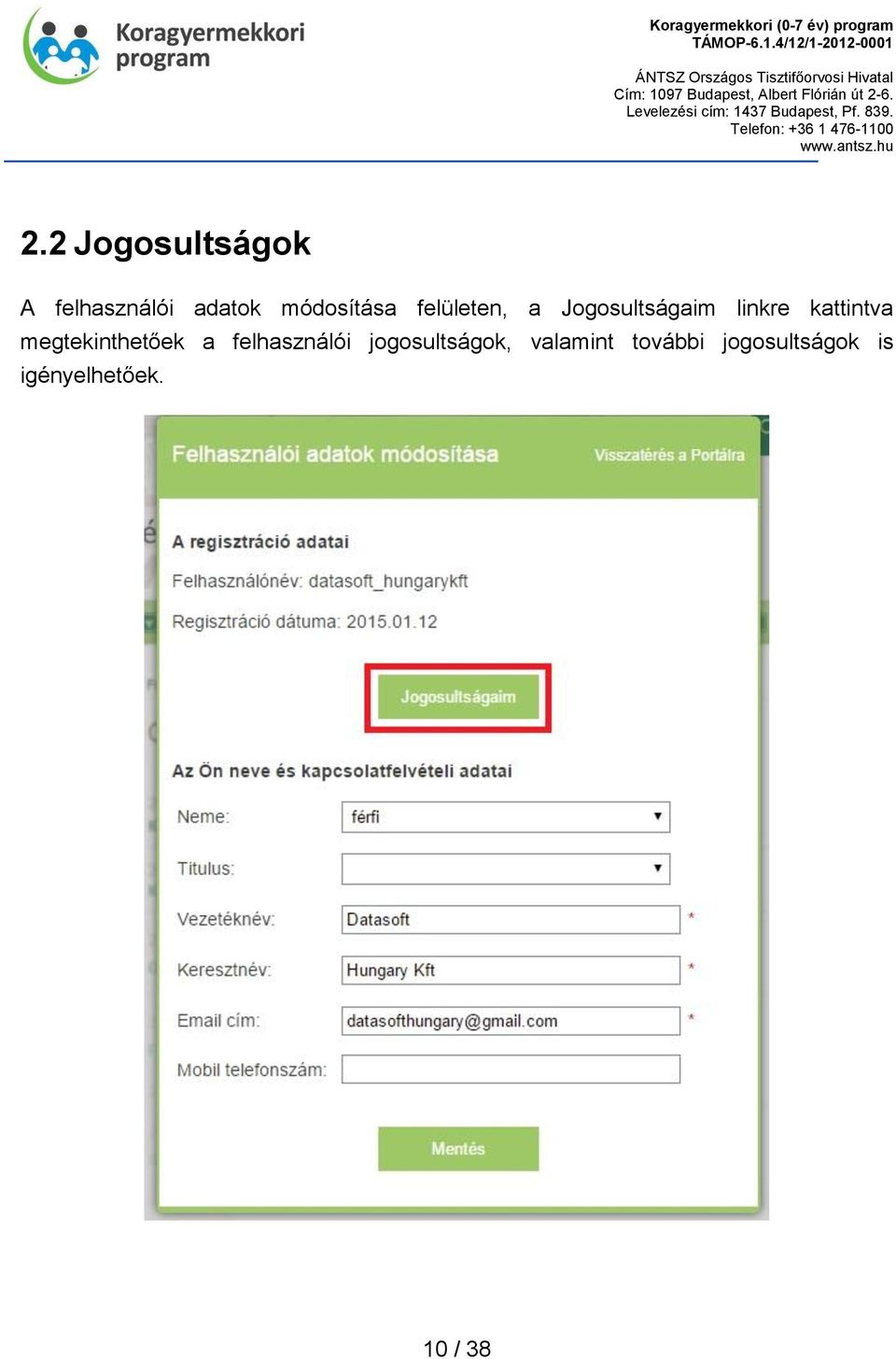 kattintva megtekinthetőek a felhasználói