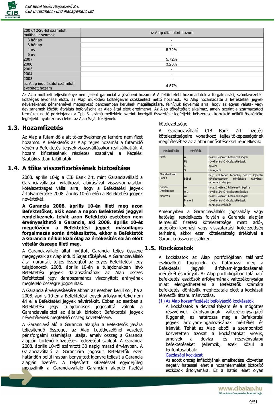 A feltüntetett hozamadatok a forgalmazási, számlavezetési költségek levonása előtti, az Alap működési költségeivel csökkentett nettó hozamok.