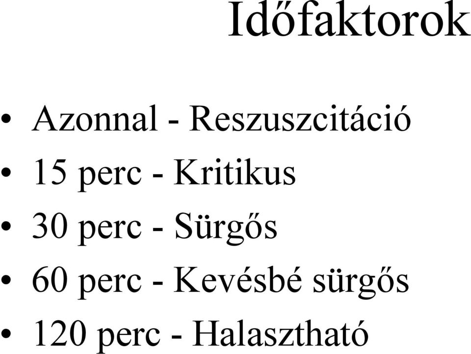 Kritikus 30 perc - Sürgős 60