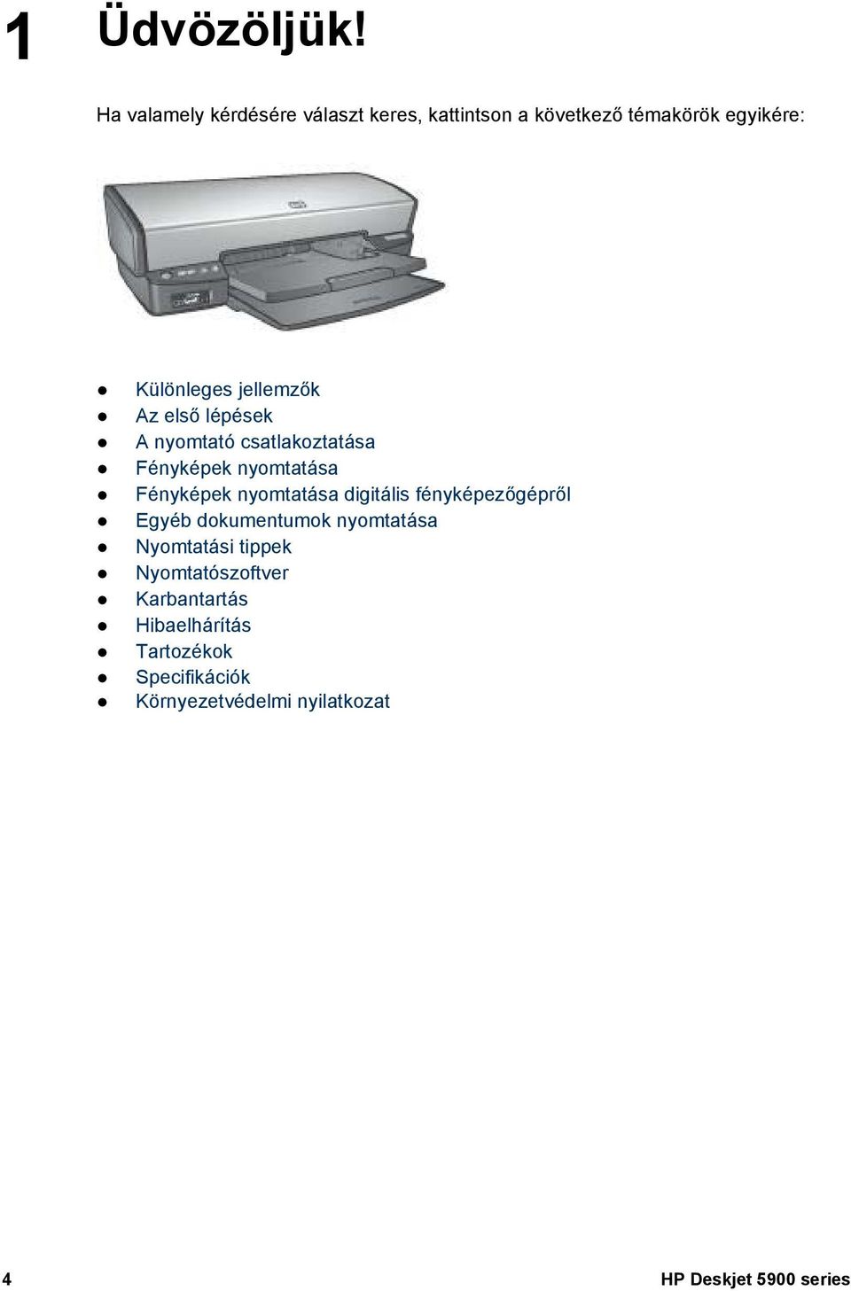 HP Deskjet 5900 series. Felhasználói kézikönyv - PDF Free Download