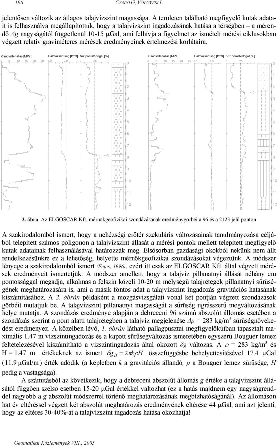 figyelmet az ismételt mérési ciklusokban végzett relatív graviméteres mérések eredményeinek értelmezési korlátaira.