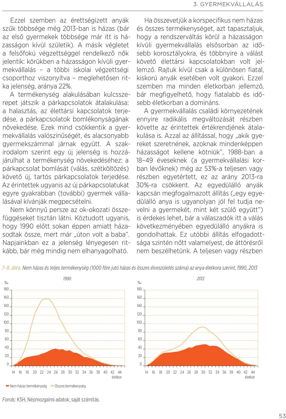 22%. A termékenység alakulásában kulcsszerepet játszik a párkapcsolatok átalakulása: a halasztás, az élettársi kapcsolatok terjedése, a párkapcsolatok bomlékonyságának növekedése.