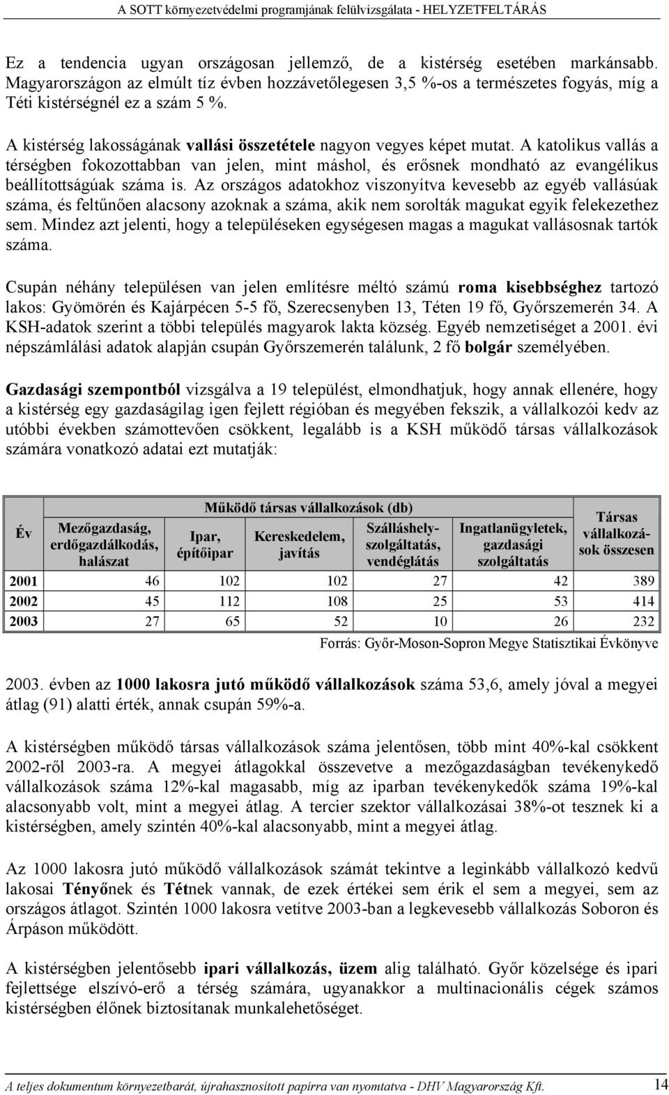 A katolikus vallás a térségben fokozottabban van jelen, mint máshol, és erősnek mondható az evangélikus beállítottságúak száma is.