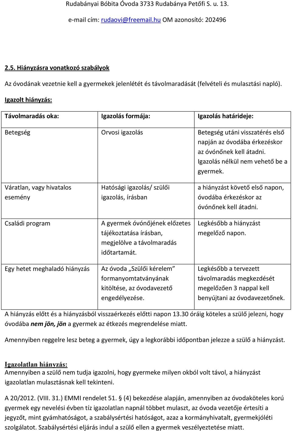 Igazolás nélkül nem vehető be a gyermek.