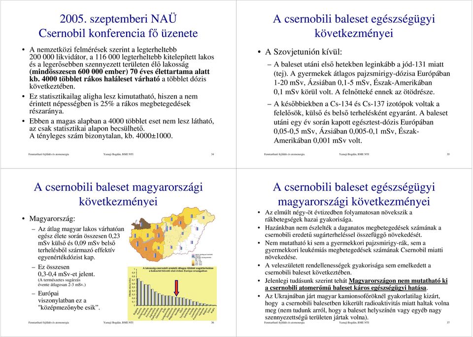 Ez statisztikailag aligha lesz kimutatható, hiszen a nem érintett népességben is 25% a rákos megbetegedések részaránya.