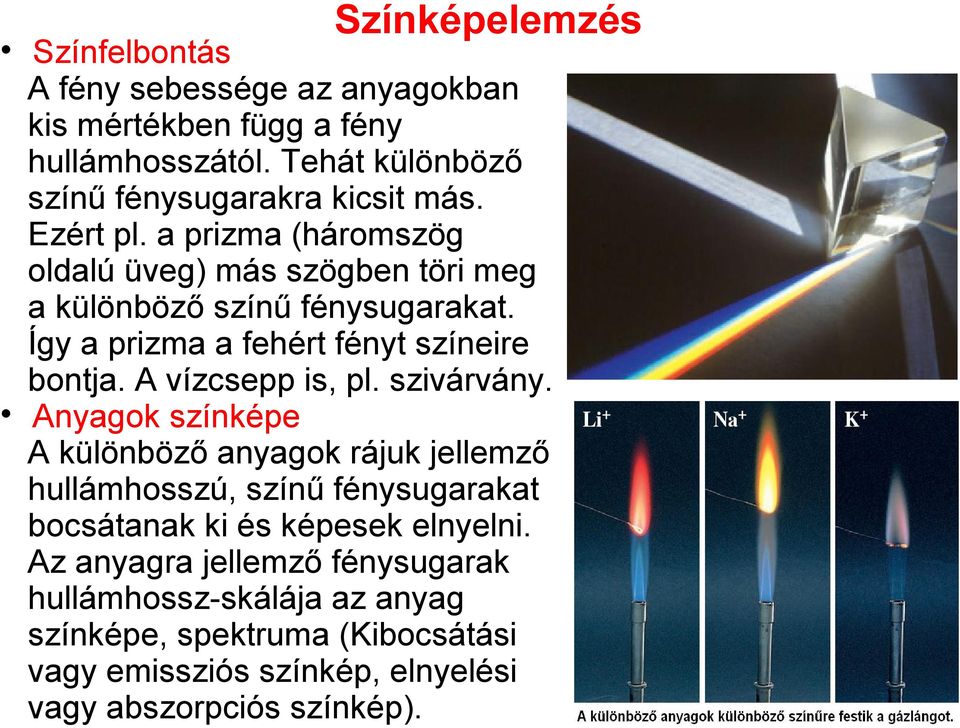 A vízcsepp is, pl. szivárvány.
