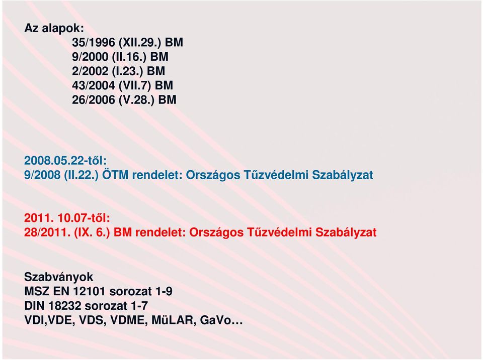 10.07-től: 28/2011. (IX. 6.