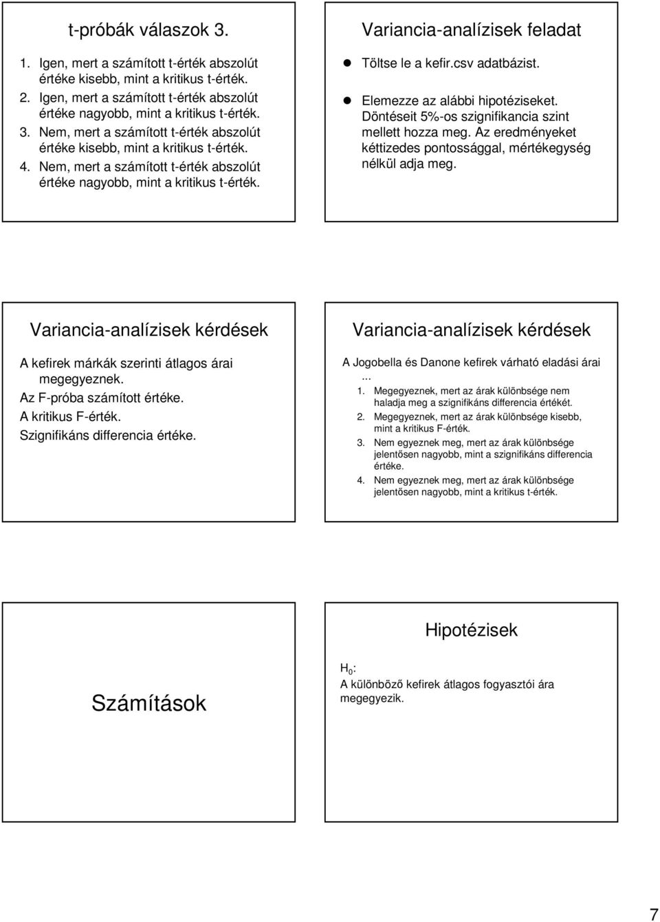 csv adabázis. Elemezze az alábbi hioéziseke. Dönései 5%-os szignifikancia szin melle hozza meg. Az eredményeke kéizedes onossággal, mérm rékegység nélkül l adja meg.