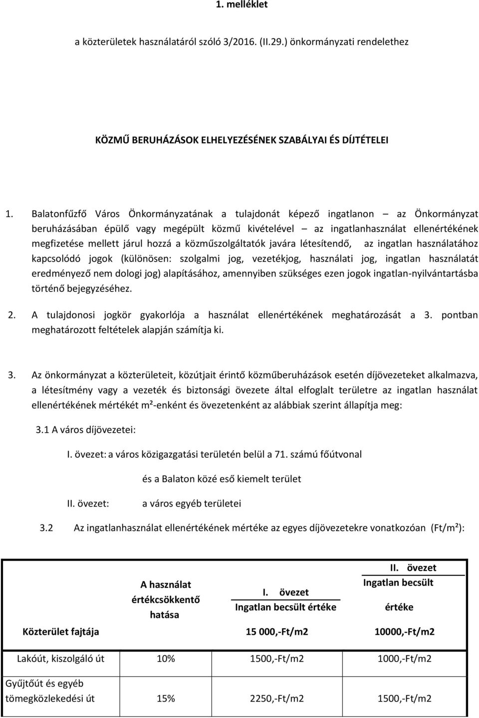 hozzá a közműszolgáltatók javára létesítendő, az ingatlan használatához kapcsolódó jogok (különösen: szolgalmi jog, vezetékjog, használati jog, ingatlan használatát eredményező nem dologi jog)