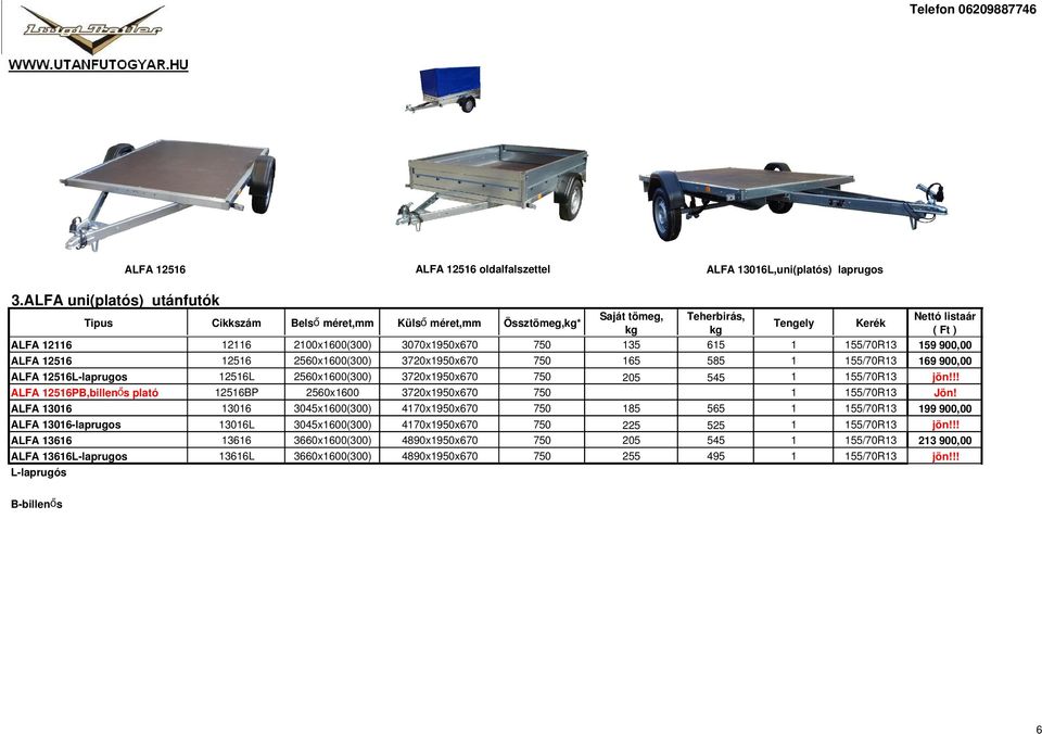 Össztömeg,* 6 56 56L 56BP 306 306L 366 366L 00x600(300) 560x600(300) 560x600(300) 560x600 3045x600(300) 3045x600(300) 3660x600(300) 3660x600(300) 3070x950x670 370x950x670 370x950x670