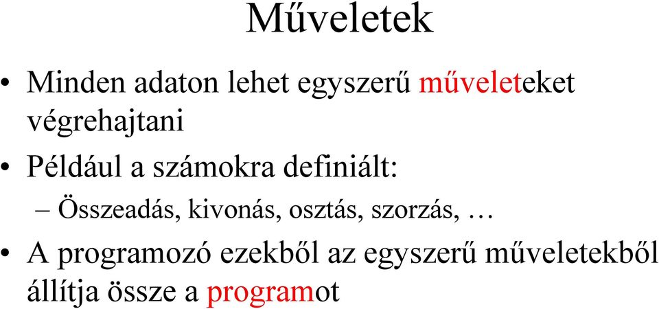 Összeadás, kivonás, osztás, szorzás, A programozó