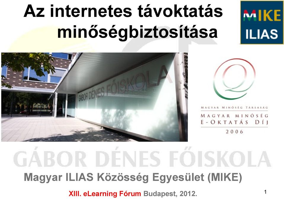 minőségbiztosítása
