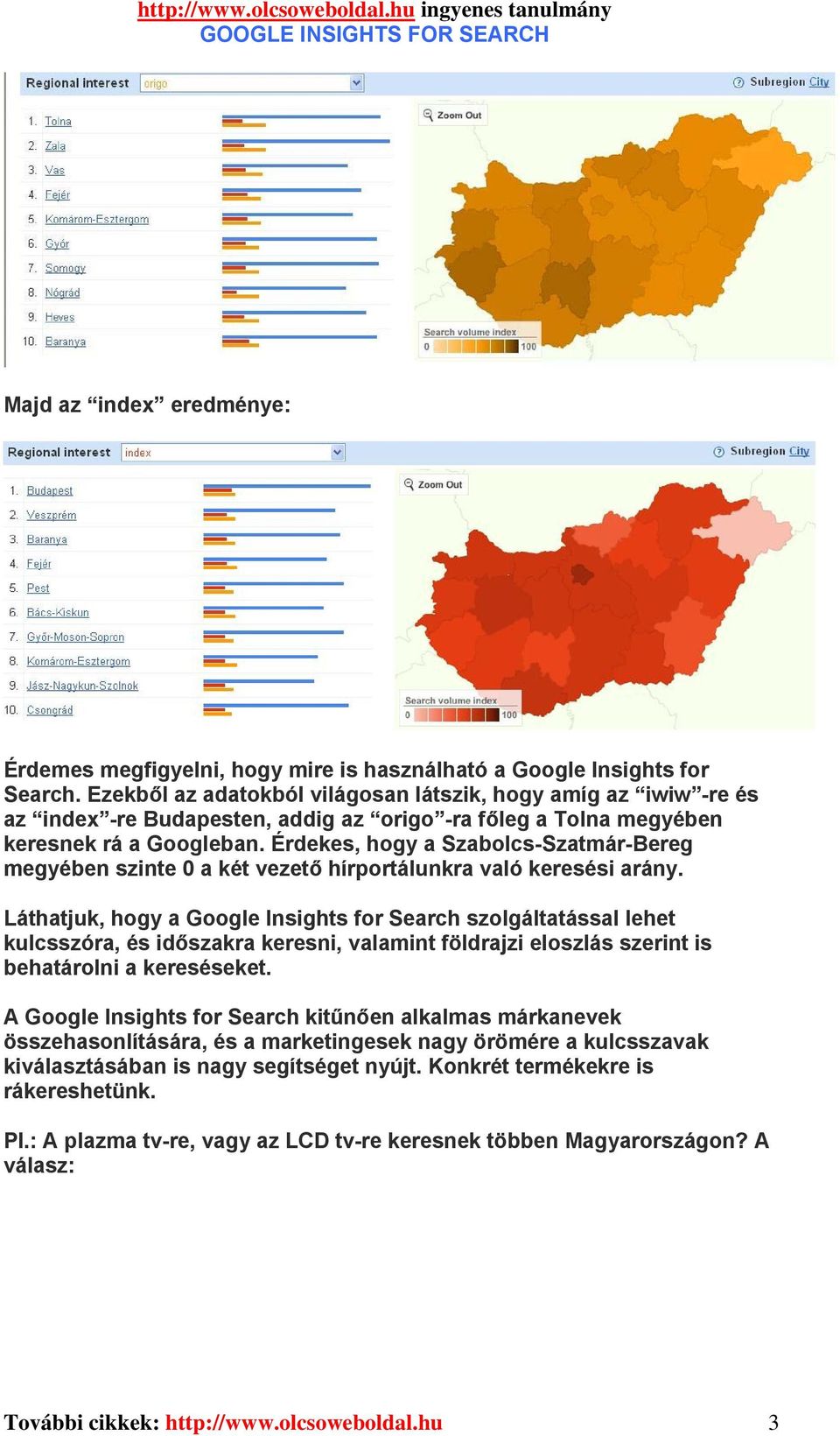 Érdekes, hogy a Szabolcs-Szatmár-Bereg megyében szinte 0 a két vezető hírportálunkra való keresési arány.