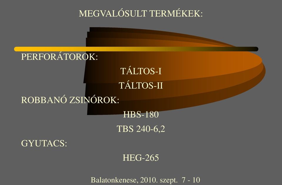 TÁLTOS-II ROBBANÓ ZSINÓROK: