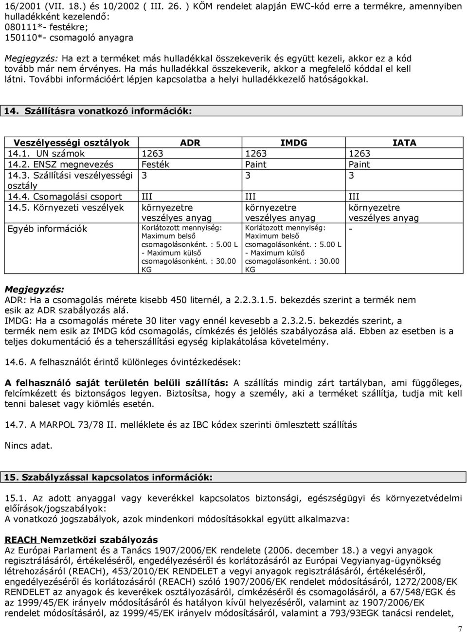 kezeli, akkor ez a kód tovább már nem érvényes. Ha más hulladékkal összekeverik, akkor a megfelelő kóddal el kell látni. További információért lépjen kapcsolatba a helyi hulladékkezelő hatóságokkal.