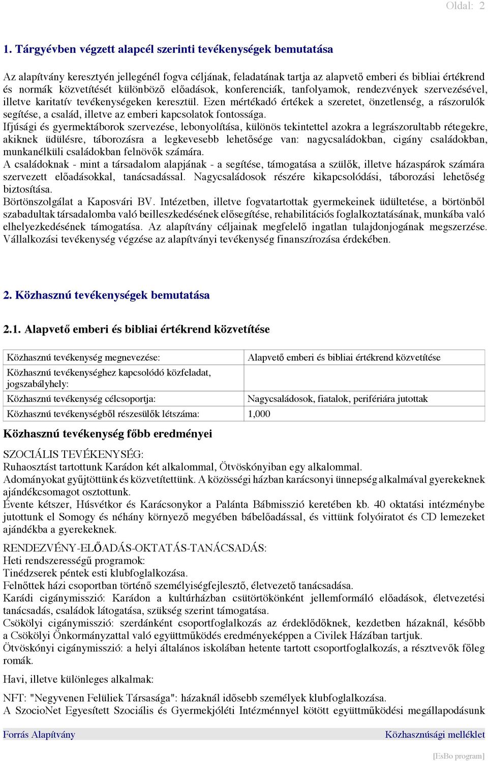 különböző előadások, konferenciák, tanfolyamok, rendezvények szervezésével, illetve karitatív tevékenységeken keresztül.