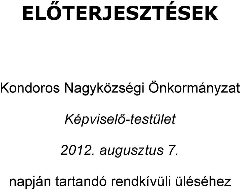 Képviselő-testület 2012.